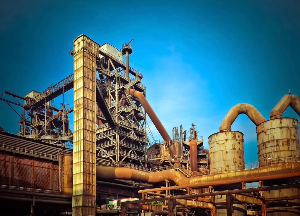 An industrial processing plant