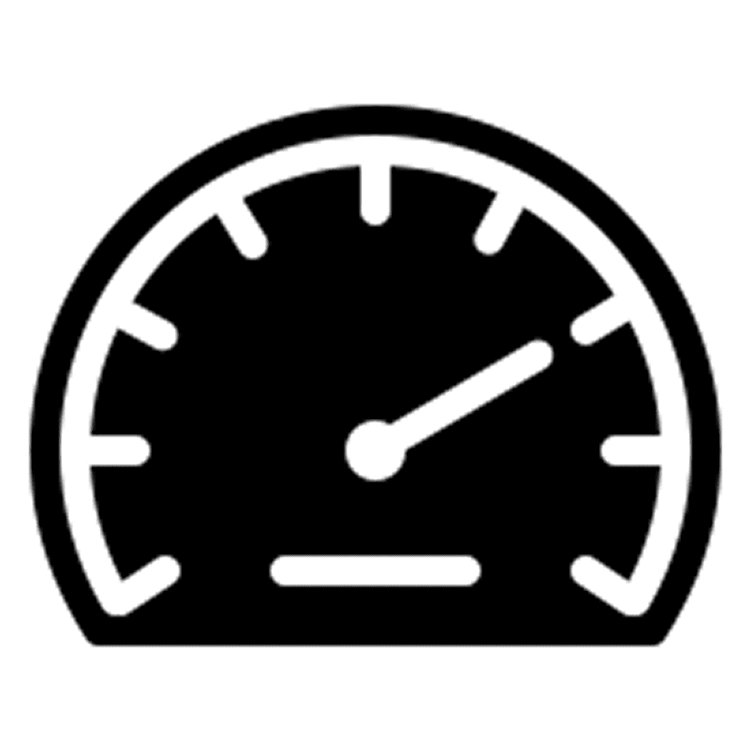 Performance speedometer illustration
