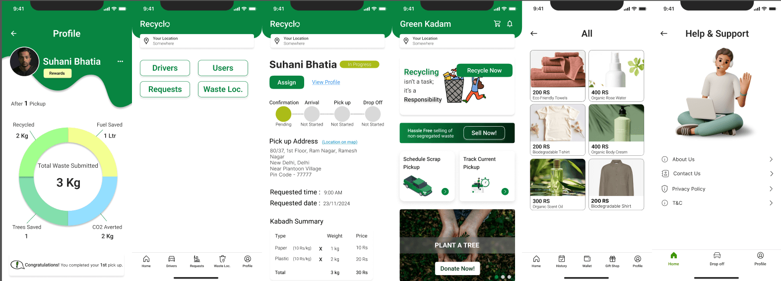 GreenKadam – Smart Waste Recycling and Home Sustainability App