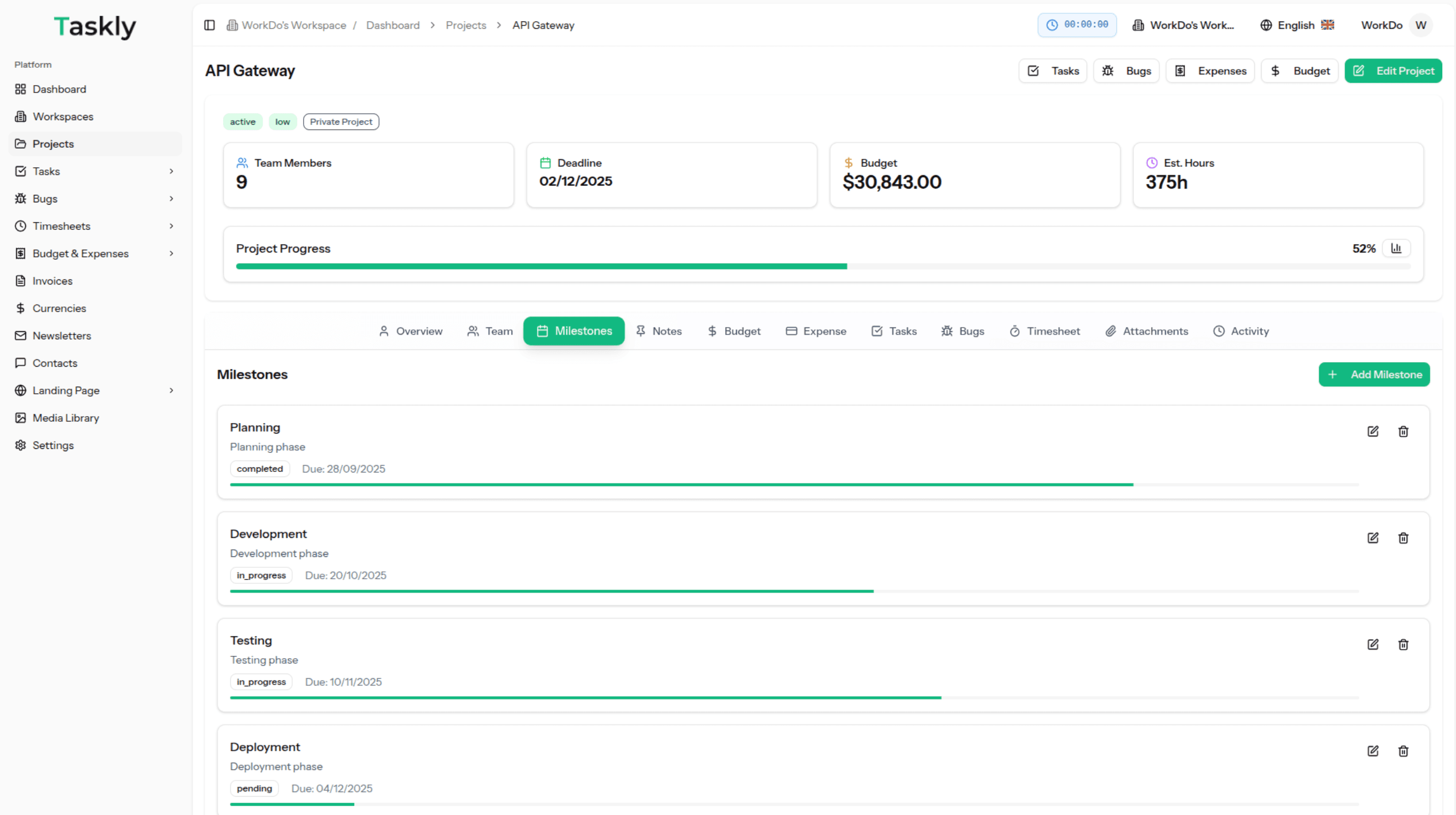 Taskzen – Project Management and Team Collaboration Suite
