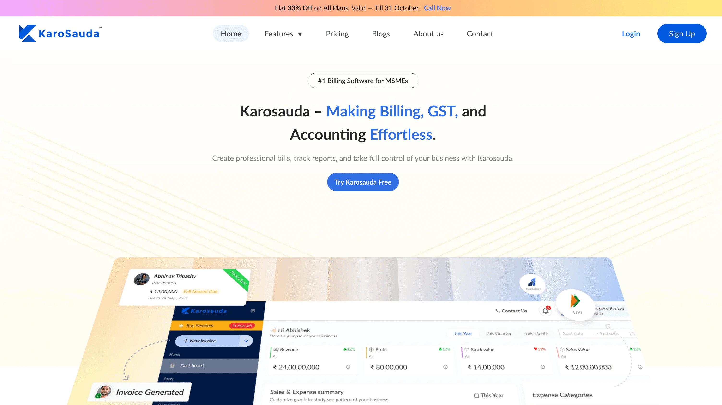 KaroSauda – Made-in-Bharat GST Billing & Accounting SaaS